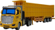 Ciężarówka z przyczepą zdalnie sterowana Lean Toys 27 MHz 1:48 Żółta (9081) (5904204750943) - obraz 3