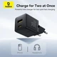 Мережевий зарядний пристрій 30W з кабелем Type-C-Type-C Baseus Palm USB/Type-C чорний P1011160A113-01 - зображення 8