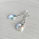 Сережки Hand Made жіночі з кристалами краплями Swarovski кольору Crystal AB - зображення 5