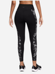 Спортивні легінси для фітнесу високі жіночі Nike W Nk One Df Hr 7/8 Tight Aop HJ1103-010 L Чорні (197602877205) - зображення 2