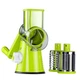 Овощерезка мультислайсер Tabletop Drum Grater Kitchen Master Терка для овощей и фруктов 3 насадки. Цвет: зеленый - изображение 1
