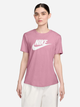 Футболка бавовняна жіноча Nike W Nsw Club Ss Tee Icn Ftra DX7906-623 L Рожева з принтом (197860762091) - зображення 1