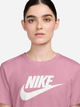 Футболка бавовняна жіноча Nike W Nsw Club Ss Tee Icn Ftra DX7906-623 XL Рожева з принтом (197860764576) - зображення 3