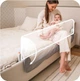 Защитная барьерка для кровати MoMi LEXI PLUS XL Коричневый 66×150 см бортик на кровать, защитный барьер для детей, бортик для младенца, барьер безопасности, детский бортик, защита от падения, ограждение для кровати, защита для сна - изображение 4