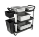 Тележка сервировочная 102×50×96 см черная One Chef NK-410006 - изображение 8