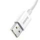 Кабель на 1м. USB to Type-C Superior Series 65W 6A White, Baseus для зарядки та передачі даних (CAYS000902) - зображення 2