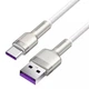 Кабель Baseus Cafule Metal Data Type-C 66W 6A 2 метри CAKF000202 нейлонова обплетення білий - зображення 2