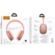 Беспроводные накладные наушники Hoco W65, BT5.4, AUX, 400mAh, 45h, orange - изображение 4
