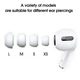 Комплект амбушур для AirPods Pro 1-2, 4шт (XS, S, M, L), силікон, Black - зображення 3