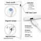 Универсальный магнитный стилус для письма и рисования Universal Stylus Pen, активный стилус ручка-карандаш для гаджетов и планшетов, Android IOS Windows, Белый - изображение 6