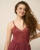 Жіноча нічна сорочка з мереживом - тонка віскоза-бретель Nicoletta 81440в M бордовий - зображення 3