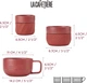Набір чашок для кави La Cafetiere Family Mug Red LCMUGSETRED3PC - зображення 6