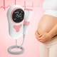 Доплер фетальний ультразвуковий для прослуховування серцебиття плоду Fetal Doppler, портативний детектор серцевого ритму малюка для вагітних з РК-дисплеєм на батарейках Білий з рожевим YSL-T505-White/Pink - зображення 1