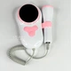 Доплер фетальний ультразвуковий для прослуховування серцебиття плоду Fetal Doppler, портативний детектор серцевого ритму малюка для вагітних з РК-дисплеєм на батарейках Білий з рожевим YSL-T505-White/Pink - зображення 2