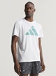 Футболка спортивная длинная мужская Adidas Adi365 Running Essentials Brand Love JM5740 S Белая с принтом (4068808002660) - изображение 1