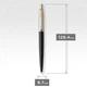 Ручка шариковая Parker 14032 Jotter 17 Bond Street Black GT - изображение 4