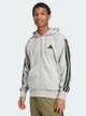 Толстовка на флисе, на молнии мужская Adidas Essentials 3-Stripes Fleece JD1865 M Серая (4067906159610) - изображение 1