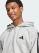 Толстовка на флисе, на молнии мужская Adidas Essentials 3-Stripes Fleece JD1865 M Серая (4067906159610) - изображение 4
