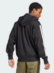 Толстовка на флисе, на молнии мужская Adidas Essentials 3-Stripes Fleece JD1870 S Черная (4067905338252) - изображение 2