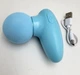 Массажер аккумуляторный мышечный ударный карманный от USB для вибрационного массажа 6 режимов Fascial Gun UKC голубой - изображение 1