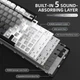 Игровая механическая беспроводная клавиатура Attack Shark X85 Gray gradient, 75%, RGB, USB-C, hot-swap, White Jade Switch с регулятором громкости - изображение 5