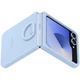Чехол силиконовый с кольцом Silicone Cover with Ring для Samsung Galaxy Z Flip6/Flip 7 FE/ Flip5 Blue SM-F741/SM-F761/SM-F731 - изображение 5
