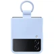 Чехол силиконовый с кольцом Silicone Cover with Ring для Samsung Galaxy Z Flip4/ Flip 4/Flip3 (F711/F721) Arctic Blue - изображение 5