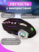 Беспроводная мышь игровая с RGB подсветкой аккумуляторная регулируемое DPI 800 1200 1600 оптический сенсор USB Wi-Fi адаптер эргономичная бесшумная для ПК ноутбуков Android для игр и работы удобная светящаяся мышь с подсветкой - изображение 6