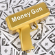 Денежный пистолет Money Gun игрушечный пистолет для метания денег Золотой - изображение 1