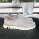 Мокасини жіночі Ok Shoes сірі з рожевим текстильні сітки 37р (23,5 см) 8002 - зображення 4