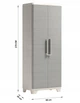 Багатофункціональна шафа пластикова Keter/Kis Armadio Linear Wood 248100 сіро-біла - изображение 4