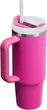 Термочашка стальная с двойной вакуумной изоляцией Stanley Quencher H2.0 Flowstate 0,89 л Fuchsia - изображение 3