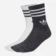 Набор женских носков высоких хлопковых Adidas 3-Stripes Glitter Crew Socks 2 Pairs JV6049 37-39 2 пары Черный/Белый (4068807926547) - изображение 1