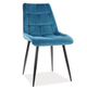 Стул мягкий со спинкой Velka Chic Bluvel 46 Velvet VBl46 морской - изображение 1