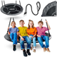 Huśtawka Neo-Sport Bocianie gniazdo Swingo 120 cm Szara (5903890627171) - obraz 5