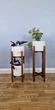 Подставки для цветов и вазонов деревянные WoodDecor комплект в коричневом цвете высокая и средняя - изображение 1
