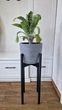 Подставка для вазона, цветов из дерева высокая WoodDecor Черная - изображение 7