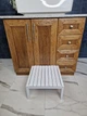Табурет-подставка деревянная 36х36х18см WoodDecor Белая - изображение 4