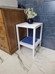 Стеллаж, этажерка на 2 полочки из натурального дерева WoodDecor Белый - изображение 2