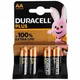 Набор 4шт. Батарейки Duracell Plus LR6 MN1500 AA Дюрасел (пальчиковые АА) Бельгия - изображение 2