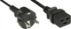 Кабель живлення пристроїв Lucom IEC(Schuko)-(C19) M/F 3.0m 180°/180° 3x1.5mm D=9.0mm Cu чорний(84.00.7205) - изображение 1