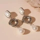 Сережки ефектні підвіски з великими намистинами jewelry Сріблястий - білий - зображення 4