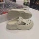 Жіночі сандалі Крокс Бежеві Crocs Classic Mary Jane Bone (39-40, бежевий) - изображение 6