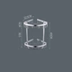 Угловая полка для ванной из алюминия Ermo EM13711 Corner (2 cell) Silver - изображение 4