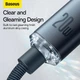 Кабель Baseus Type-C to Lightning Crystal Shine Series Fast Charging Data Cable |1.2m, 20W| black - зображення 6