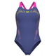 Женский купальник Arena SPIDER WEB SWIMSUIT V BACK синий размер 38 (007988-890) - изображение 8