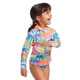 Детская солнцезащитная накидка Funkita Toddler Girl's Zippy Rash Vest Poka Palm размер 4 розовый (FKS023G71734) 110 - изображение 1