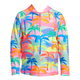 Детская солнцезащитная накидка Funkita Toddler Girl's Zippy Rash Vest Poka Palm размер 4 розовый (FKS023G71734) 110 - изображение 4