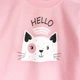 Піжама Dexter`s для дівчинки з начісом із принтом котика hello cat 134 см - зображення 9