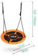 Huśtawka Neo-Sport Bocianie gniazdo Swingo 95 cm XXL Pomarańczowa (5903890617622) - obraz 4